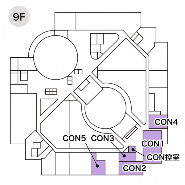 コンベンションルーム(CON)配置図