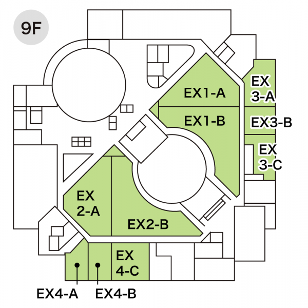 エキジビションスペース（EX)配置図