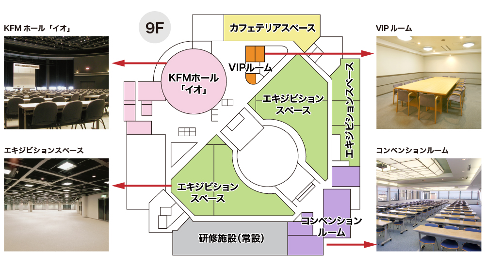 大型イベントもワンフロアで完結する、延べ面積約4,300㎡のイベントスペース